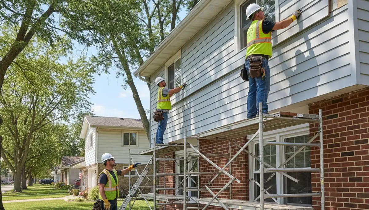 Cleveland, OH siding contractor installing durable exterior siding on a home