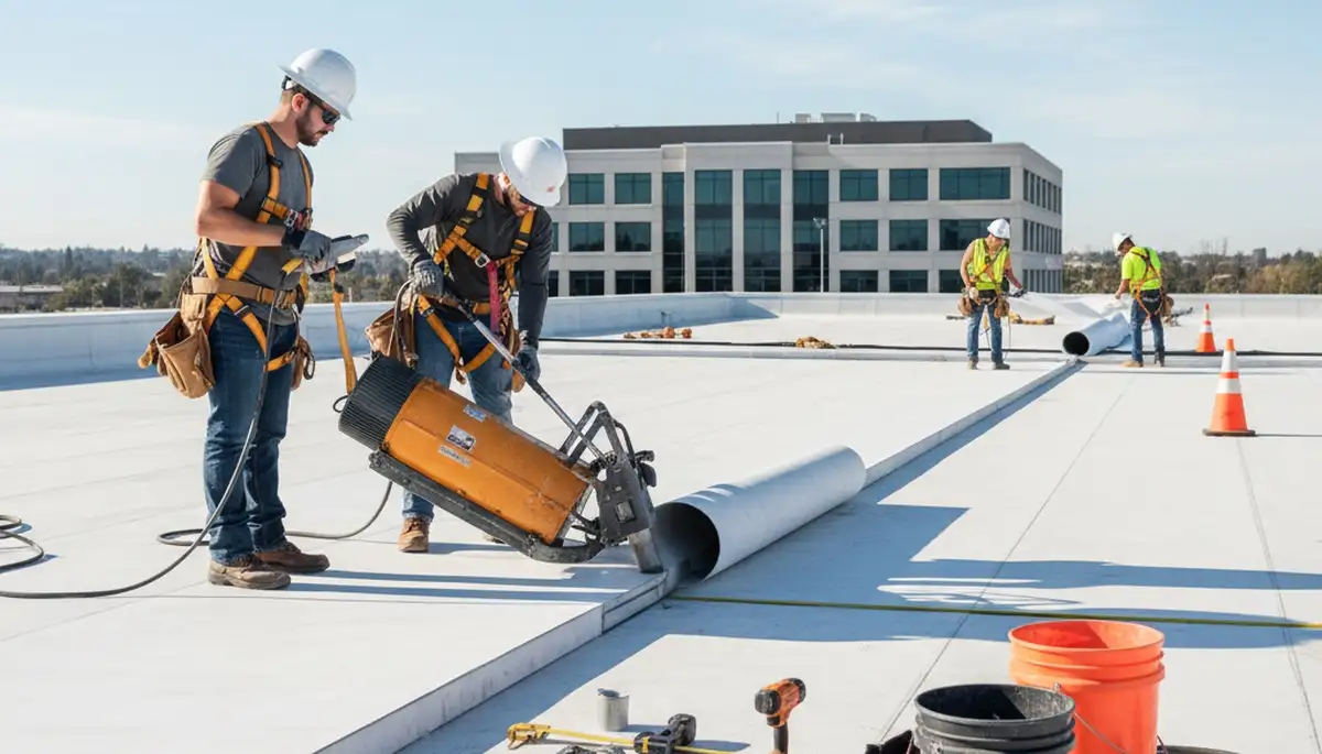 Cleveland, OH commercial roofing installation by FX Remodeling & Exteriors for weather protection