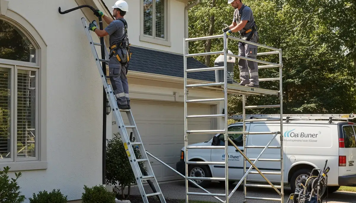 Cleveland, OH gutter cleaning service by FX Remodeling & Exteriors to prevent overflow and water damage