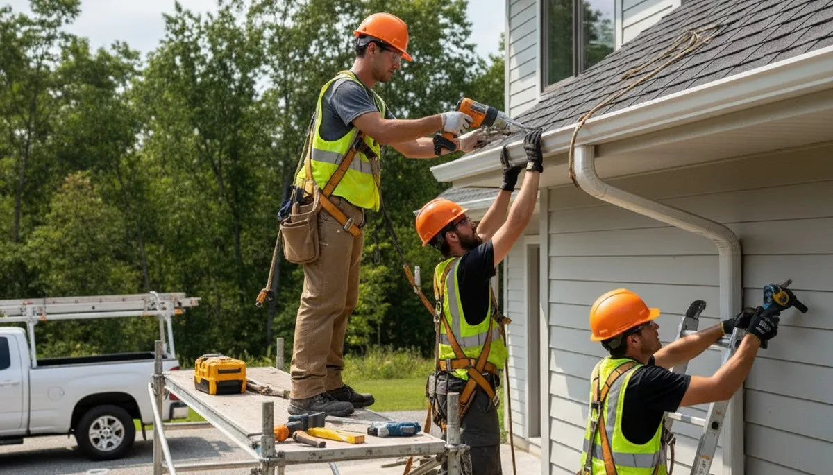 Cleveland, OH gutter installation by FX Remodeling & Exteriors for home rain and snowmelt protection