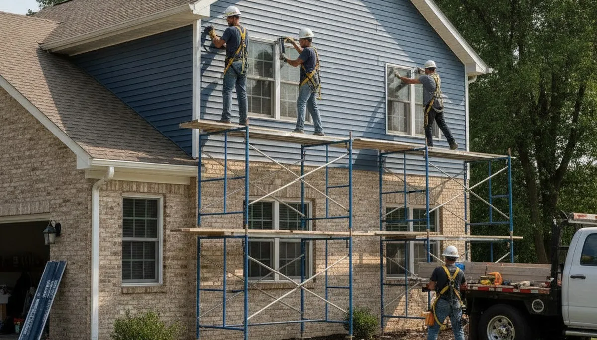 Siding installation team in Cleveland, OH providing professional home exterior replacement services