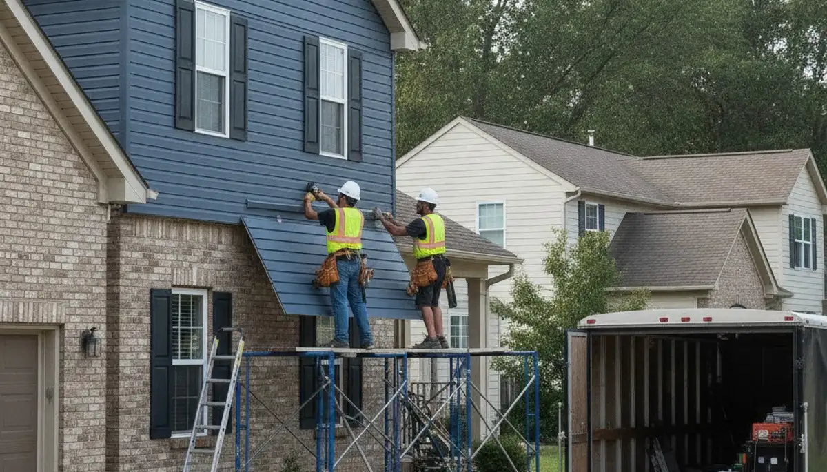Cleveland, OH siding contractor installing durable exterior siding on a home
